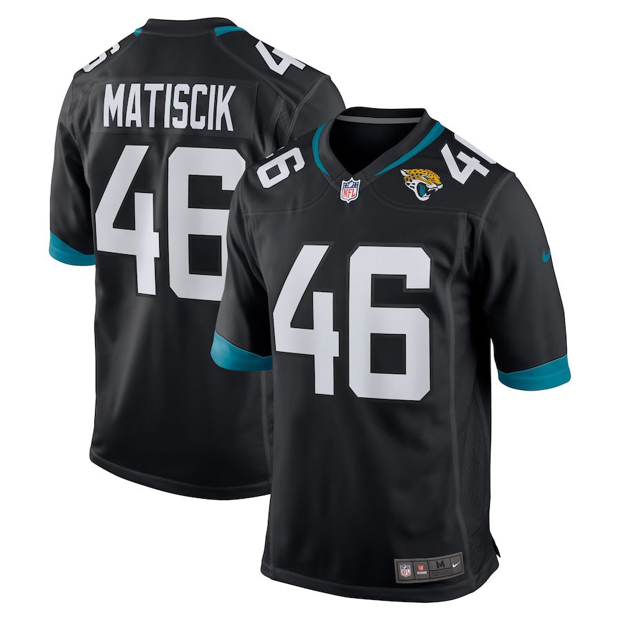 Men Jacksonville Jaguars #46 Ross Matiscik Nike Black Game NFL Jersey